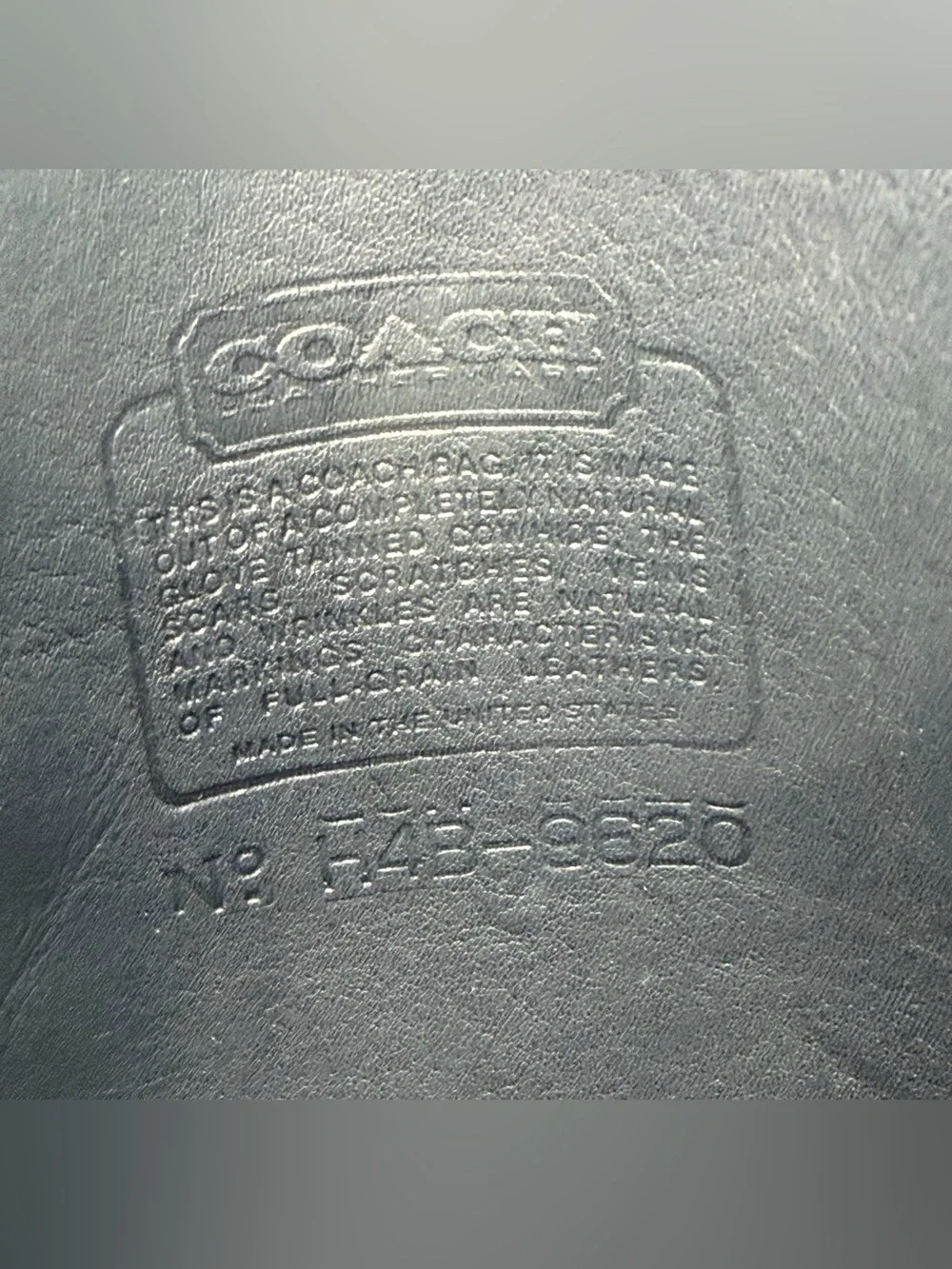 Vintage Coach Black/Navy Leather Compact Pouch No. H4B-9620